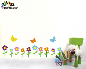 استیکر اتاق کودک گل و پروانه Flower and Butterfly Wallstickers کد h1454