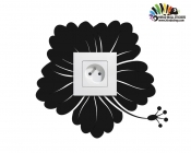 استیکر کلید و پریز گل flower wallstickersکد h2196