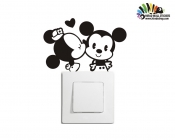 استیکر کلید و پریز میکی موس دوتاییSwitches and Sockets wallstickers کد h2095