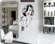 استیکر و برچسب دیواری آرایشگاه زنانه hair saloon wallstickers کد h1905
