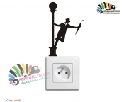برچسب کلید و پریز مرد بارانیSwitches and Sockets wallstickers کد h2353