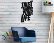 استیکر و برچسب دیواری اداری متن انگلیسی trust the timing of your life کد h1261
