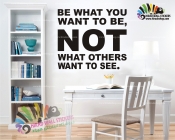 استیکر و برچسب دیواری اداری ورزشی متن انگیزشی خودت باش Be Yourself Wallstickers کد h1094 