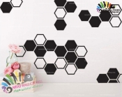 استیکر دیواری اداری مدرن شش ضلعی لانه زنبوری Hexagonal Honeycomb Wallstickers کد h1212