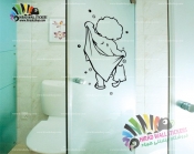 استیکر و برچسب دیواری سرویس بهداشتی و حمام W.C and Bathroom Wallstickers کد h1433