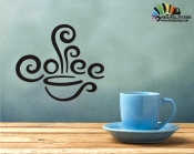 استیکر و برچسب دیواری قهوه،کافه و کافی شاپ  cafe ، coffe shop wallsticker کد h272