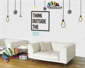 استیکر و برچسب دیواری اداری خارج از جعبه فکر کن Think Outside The Box Wallstickers کد h998