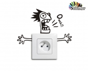 برچسب  و استیکر کلید و پریز دست باز Switches and Sockets wallstickersکد h2055
