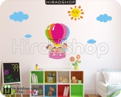 استیکر و برچسب دیواری بالن و ابر و خورشید Balloons, clouds and the sun wallstickersکد h3260