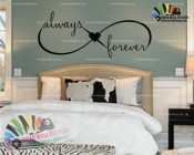 استیکر و برچسب دیواری روز ولنتاین عشق تا همیشه Love Forever Wallstickers کد h1435