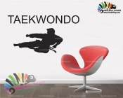 استیکر و برچسب دیواری متن ورزشی تکواندو ، tekwondo کد h1349
