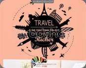 استیکر و برچسب دیواری آژانس هواپیمایی مکان های دیدنی جهان World Spectacular Places Wallstickers کد h1362