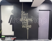 استیکر جملات  انگیلیسی انگیزشی اداری the best way to make your dream wallstickersکدh3172