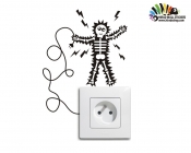 برچسب و استیکر کلید و پریز اسکلت Switches and Sockets wallstickersکد h2017