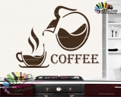 استیکر و برچسب دیواری قهوه،کافه و کافی شاپ cafe، coffe shop wallsticker کد h927