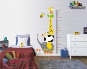 استیکر و برچسب دیواری اتاق کودک ، اندازه گیری قد ، طرح زرافه کد h1357