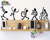 استیکر و برچسب دیواری نت و موزیک ارکستر موسیقی Music Orchestra Wallstickers کد h1174