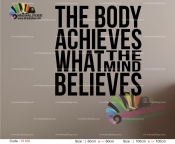 استیکر دیواری ورزشی متن انگیزشی مدیریت ذهن Mind Management Wallstickers کد h1100
