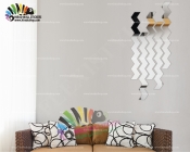 آینه دکوراتیو طرح زیگزاگ کد hpa070