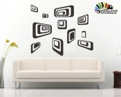 برچسب دیواری مستطیل های سه بعدی کد h388