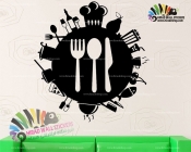 استیکر دیواری رستوران و آشپزخانه سالن غذاخوری Resturants Dinning Salon Wallstickers کد h1487