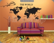  استیکر و برچسب دیواری آژانس هواپیماییTravel Agency wallstickers کد h2524