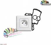 Bart Simpson Wallstickersاستیکر کلید و پریز بارت سیمپسون  کد h2455
