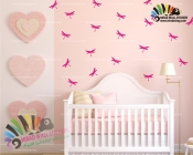 استیکر دیواری پک تکرار شونده سنجاقک Dragonfly Wallstickers کد h779