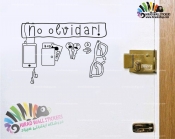 استیکر و بر چسب دیواری روی در فراموش نکن h1594   
