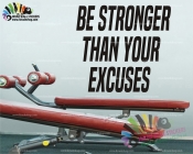 استیکر ورزشی جمله انگیزشی اداری از بهانه های خود قوی تر باشید Be Stronger Than Your Excuses Wallstickers کد h1466
