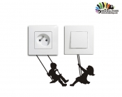 استیکر کلید و پریز تاب بازی Switches and Sockets wallstickersکد h2232