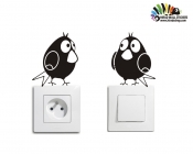 برچسب کلید و پریز جوجه کلاغ Switches and Sockets wallstickers کد h2065