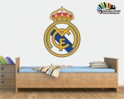 استیکر و برچسب دیواری  آرم باشگاه رئال مادرید real madridکد h409