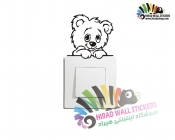 استیکر کلید و پریز خرسی بامزه Switches and Sockets walldtickersکد h2275