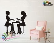استیکر و برچسب دیواری آرایشگاه زنانه و کاشت ناخن beauty salon  کد h1340