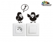 استیکر کلید و پریز جوجه و کرم Switches and Sockets wallstickersکد h2251