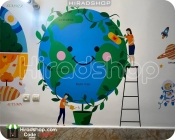استیکر و برچسب دیواری کودک آموزش اقیانوس ها oceans learning wallstickersکد h3071