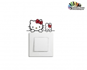 استیکر کلید و پریز کیتی kitty wallstickersکد h2192