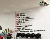 استیکر و برچسب دیواری نوشته و متن فیتنس ، fitness کد h698