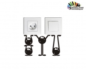 استیکر کلید و پریز نگهدارنده ها Switches and Sockets wallstickers کد h2241