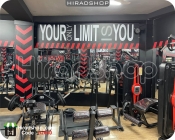استیکر و برچسب دیواری جملات انگیزشی باشگاه بدنسازی تنها محدودیتت خودتی your only limit is you wallstickers کد h2660