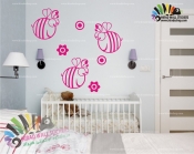 استیکر دیواری اتاق کودک زنبور ها Bees Wallstickers کد h690
