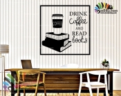 استیکر و برچسب دیواری قهوه،کافه و کافی شاپ cafe، coffe shop wallsticker کد h829